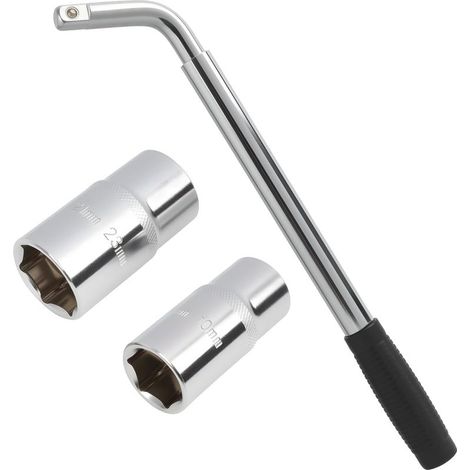 Clé à Douille Extensible pour Roue de Voiture, Clé Démonte-Roue Télescopique, clé Téléscopique Pneus Auto, Tailles de Douilles 17 mm, 19 mm, 21 mm, 23 mm, Outil Polyvalent et Durable (1/5)
