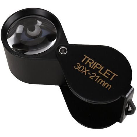 Loupe Bijoutier - Loupe Grossissante Verre 30 x 21 mm Lentille Oculaire - 30x Loupe de Poche - Pliable en Verre - Loupe de lecture