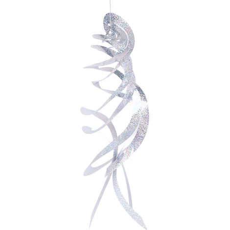 Unos tallos reflectantes colgaban en espiral para ahuyentar a los pájaros del jardín. (1/5)