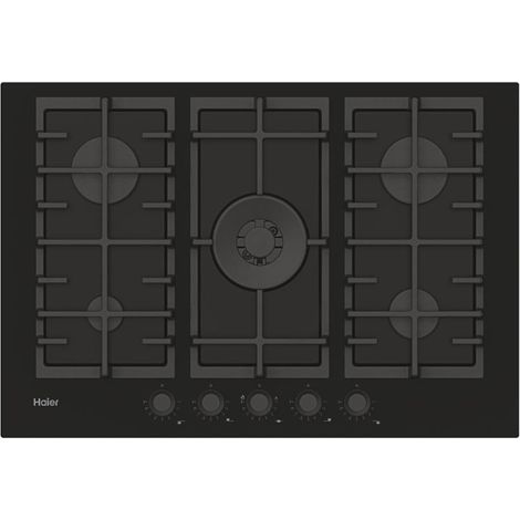 Haier Series 2 HAVG75S2BPB Schwarz Integriert 74.5 cm Gaskochfeld 5 Zone(n)