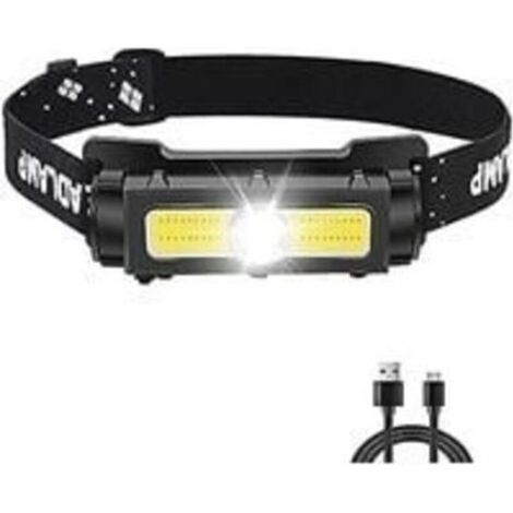 Lampe Frontale Puissante 1000 Lumens,Lampe Frontale LED Rechargeable avec Lumière Rouge Blanche et Aimant Amovible Torche Frontale 7 modes pour la Course, le Camping, la Pêche [Classe énergétique A+++