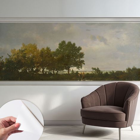 Tapete Selbstklebend - abwaschbar - Tapete mit Motiv - trendige Wanddeko - elegant Fototapete Waldlandschaft 250x104 cm (1/5)