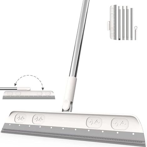 Raclette de sol, 150 cm, raclette de douche, avec manche, raclette à eau (gris) (1/5)
