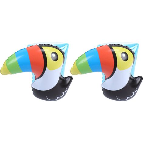 Brassard de natation gonflable pour enfants 3-6 ans, motif toucan, PVC non toxique, aide à l'apprentissage de la nage. (1/5)