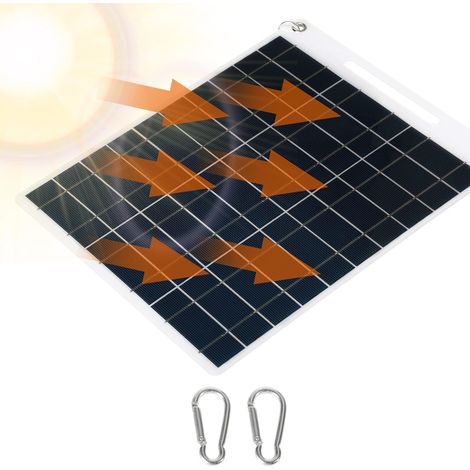 Panneau Solaire Portable, 30W Chargeur Solaire pour Telephone Portables 5V Double USB Panneaux Solaires Portables Extérieur for Camping Randonnée (1/5)