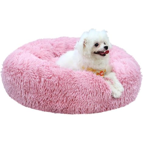 Lit Chien Petit Rond 60 cm rose