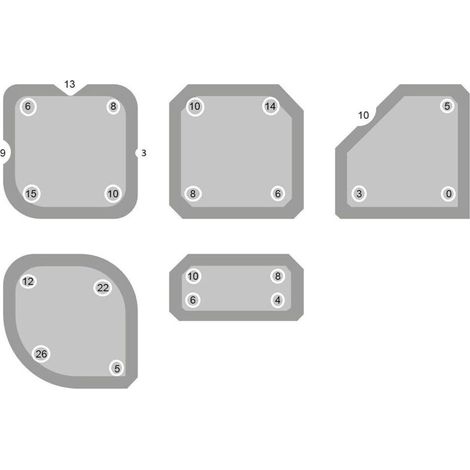 Set di 5 spatole per lisciare le giunture - Per silicone e acrilico (1/4)