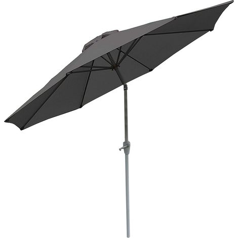 Ombrellone da giardino Ø 3m inclinabile poliestere/alluminio 5kg antracite 040003885