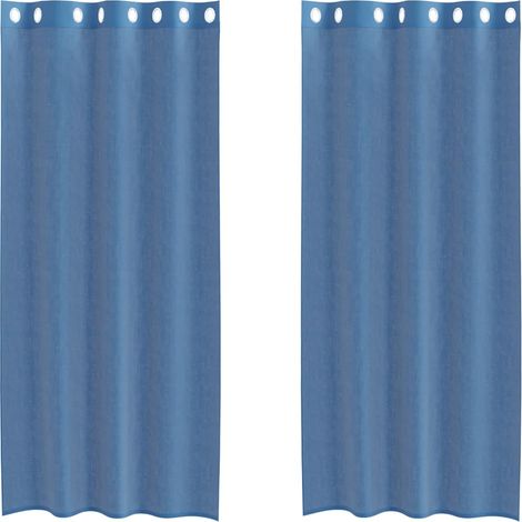 Maison Exclusive - Tende in Voile con Occhielli 2 pz Blu Reale