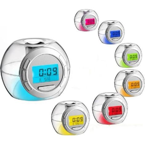 Réveil Numérique Lumineux Calendrier Perpétuel à Led, Boule (1/2)