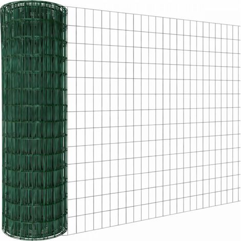 Linxor – Grillage soudé plastifié vert 20 m x 1.5 m – Maille 5 x 10 cm – Diamètre 2.1 mm – Résistant aux intempéries et à la corrosion