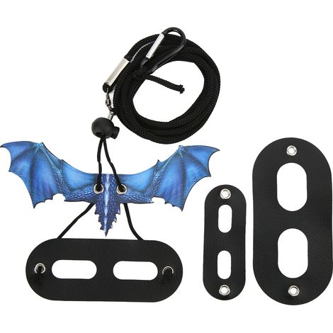 Harnais pour petits reptiles, laisse de dragon barbu souple et réglable pour la marche en plein air, hamsters, bleu lézard (1/5)