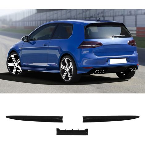3-teiliger 134,5 cm Heckspoiler für Autos, universell für alle Autos (Typ B mit erhabenen Punkten), glänzend schwarz. (1/5)
