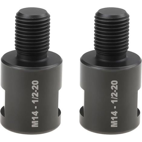 Angle Grinder Adapters: M14 Female to 1/2-20 Male for Rotary Polishers Drills and Cutting Tools 2 Pack (1/5)