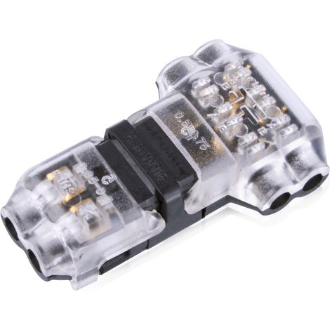 Conector de cable compacto universal de 2 pines y 2 vías, 300 V, 10 A, caja de conexiones con palanca en forma de T, AWG 18-24, 1 unidad (1/5)