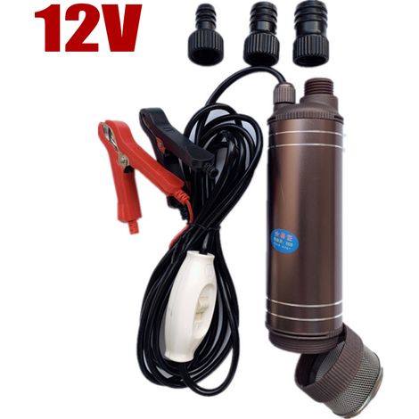 Ej.Life 12-V-Ölpumpe mit Clip, Diesel, Heizungsöl, Tauchpumpe, Wasserkraftstofftransfer, Zigarettenanzünder mit abnehmbarem Filter für Wohnwagen, Marineboot (1/5)