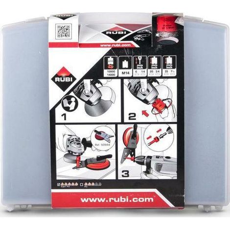 Rubi Set di 5 Corone Diamantate M14 per Trapano