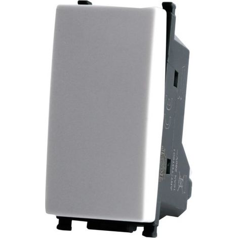 TOT Elettric T2 605 Pulsante 10A Compatibile Vimar Plana Bianco