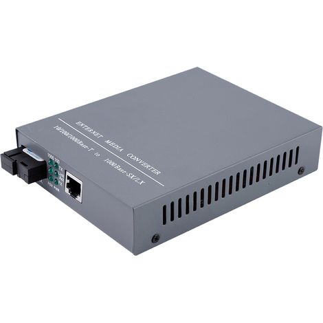 2PCS Convertisseur Fibre Optique Gigabit SC 10/100/1000M Alimentation Large 100-250V (1/5)