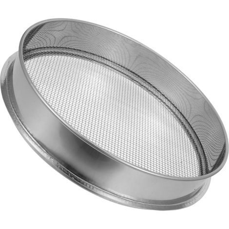Tamis à Terre Rond en Acier Inoxydable Argenté pour Jardinage, Tamiseur de Sol Robuste et Facile à Utiliser, pour Tamiser la Terre Compost (1/5)