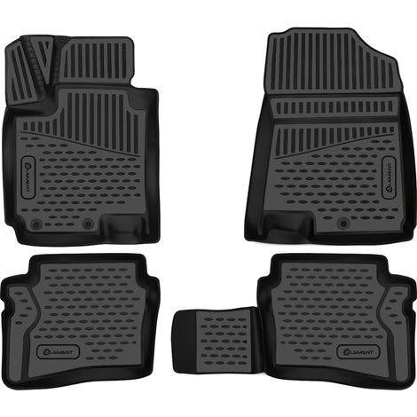 KIT TAPPETINI 3D COMPATIBILE CON HYUNDAI i20, 2014-, hatchback, TAPPETINO IN GOMMA TPE BORDO ALTO 3D ANTISCIVOLO IMPERMEABILE