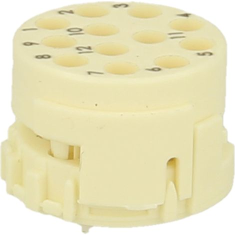 HUMMEL M23 Signal Crimp-Kontakteinsatz Stift Crimpanschluss, Polzahl 12-polig 200V, 8A, Farbe weiß - 1 Stück (1/3)