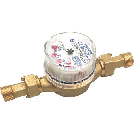 Contador de agua fría de esfera seca 1/2".