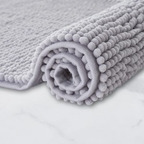1 tapis de bain gris clair , 50 x 80 cm, antidérapant Super absorbant, lavable en machine Convient pour la salle de bain, la douche et la baignoire (1/4)