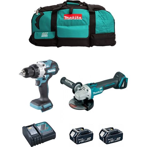 MAKITA Kit MK217 (DHP486 + DGA504 + 2 x 5,0 Ah + DC18RC + LXT600) (1/5)