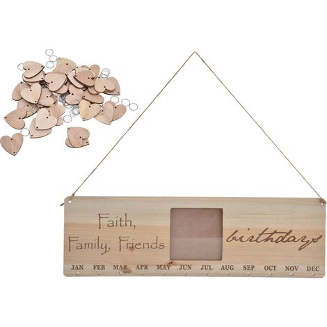 Calendrier en bois à fabriquer soi-même, multifonctionnel et élégant, avec tous les outils nécessaires. Idéal pour offrir et décorer. (1/5)