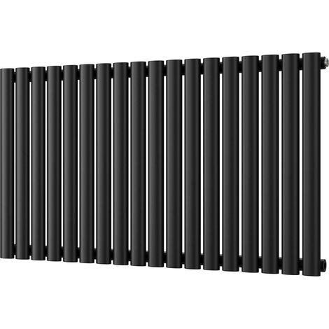 Omeara - Black Horizontal Radiator H600mm x W1044mm Single Panel (1/3)