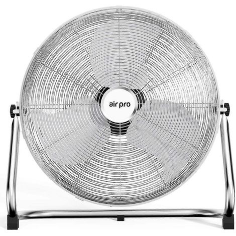 Ventilateur sur pied Air Pro 14" - 16" - 20" - Ventilateur de refroidissement puissant avec 3 vitesses - 20" - Argent chromé (1/4)