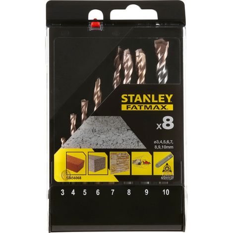Cassette con 8 brocas para piedra con vástago de 3 caras  STANLEY STA56068-QZ