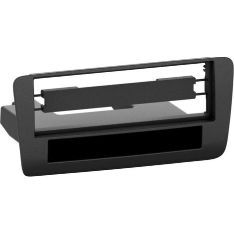 Facade autoradio 1DIN compatible avec Audi A1 10-18 Noir Avec vide poche
