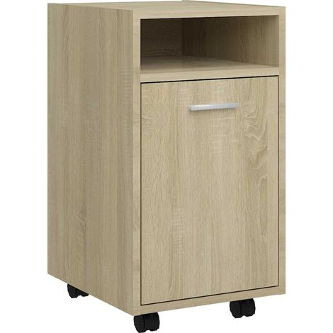 Maison Exclusive - Credenza con Ruote Rovere Sonoma 33x38x60 cm Legno Multistrato (1/5)