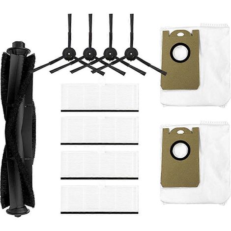 Filtre pour aspirateur brosse pour aspirateur Filtre de brosse pour aspirateur filtre de Fit Ultenic T10 Self – Empty Robot Aspirateur de remplacement pièce détachée Accessoires Main Side Brosse HEPA (1/5)