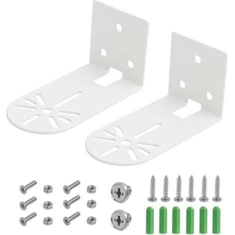 2pcs Support d'angle Camera Exterieur Mural Perforation pour caméra d'intérieur Montage de Surveillance, Accessoires en Métal Robuste pour Installation de Caméra de Surveillance (NO Caméra) (1/5)