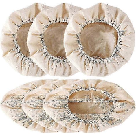 6Pcs Pain Banneton Proofing Panier Doublure Tissu Couverture Cuisson Pâte Fermentation Verre Au Levain Panier Liner Tissu 2025 (1/2)