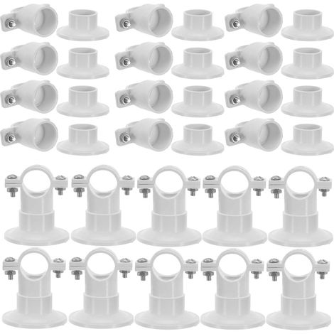 Lot de 30 Colliers de Serrage en PVC Blanc pour Tubes d'Eau Supports de Fixation Robustes et Rapides à Installer Compatibles Tuyaux Plastiques pour Adduction et Drainage (1/5)