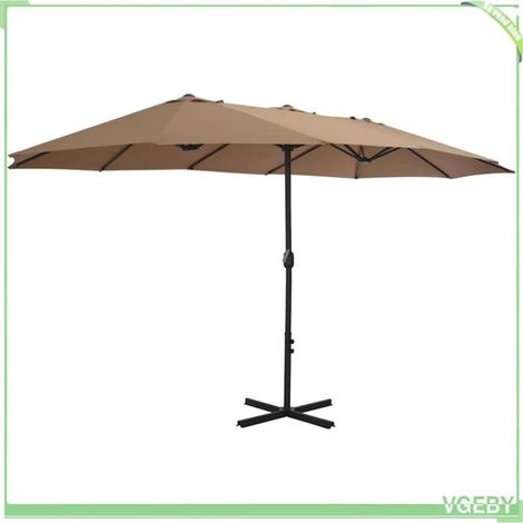 Parasol d'extérieur - FAFEICY - 44870 - 460x270 cm rectangulaire - double toit - tissu polyester anti-UV (1/5)