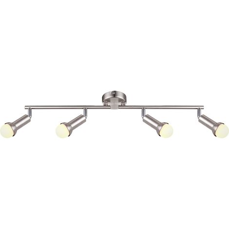 Plafonnier bureau design LED 16 watts nickel éclairage étude Globo KIMBERLY 56044-4 (1/2)