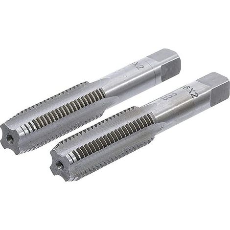 Bgs Technic – Lot de 2 tarauds M16 x 2.00 mm – Acier à outils GCr15 – Taraud ébaucheur et finisseur – Pour filetage précis (1/2)