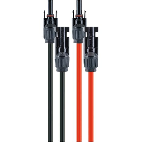 Rallonge de câble solaire SCHWAIGER SOMC4200, 2 m, 2 pièces