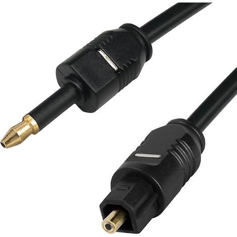 Mini câble 3,5 mm SPDIF à fibre optique, adaptateur audio optique 3,5 mm Compatible avec Macbook, 5 m, Toslink (1/5)