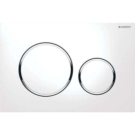 Sigma20 Plaque de déclenchement double rinçage blanc chromé 115.882.KJ.1 (1/3)
