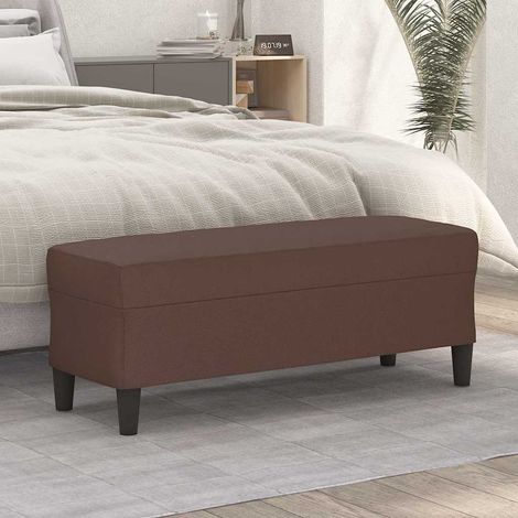 vidaXL Banc Marron 100x35x41 cm Similicuir (1/5)