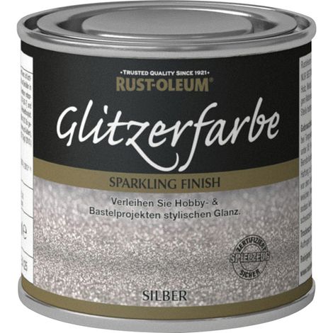 Rust-Oleum Glitzerfarbe Decklack 125 ml silber