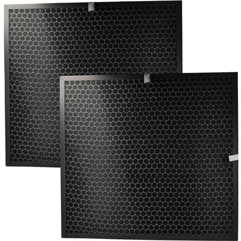 vhbw 2x Aktivkohlefilter kompatibel mit Lux Aeroguard 4 S Luftreiniger - Luftfilter Schwarz