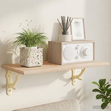 vidaXL Soportes para estanterías de pared 12 uds. Blanco antiguo (1/5)