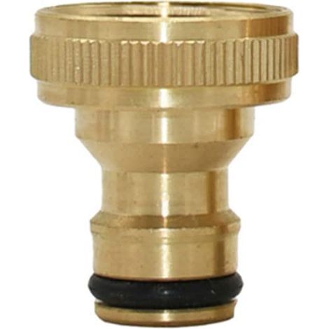 Connettore rapido in ottone a 4 filettature, adattatore per irrigazione da giardino, connettore rapido per tubo di rame per irrigazione a goccia. (1/2)